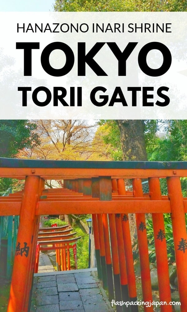 Hanazono inari shrine torii gates in Tokyo at ueno park. Backpacking Japan travel blog