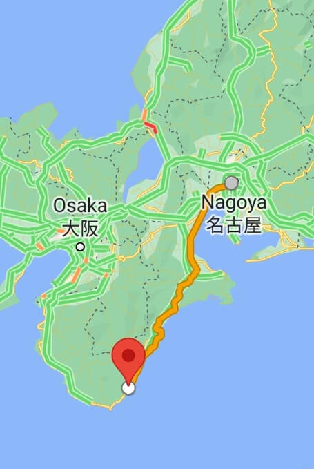 nagoya to nachi falls train map. how to get to nachi falls from nagoya. nagoya station to kii-katsuura station